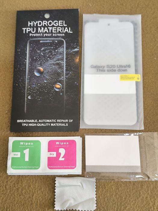 Película protetora de hidrogel TPU p/ Samsung Galaxy S20 Ultra/HD