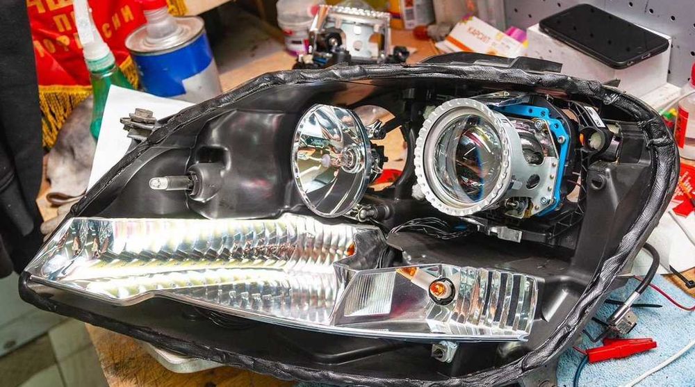 Ремонт фар оптики установка линз любой сложности Ксенон Замена