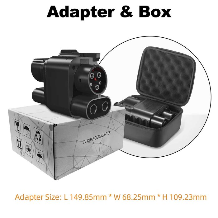 Адаптер перехідник CCS2 CCS1 Combo DC+AC Guwieyg Feyree Beret