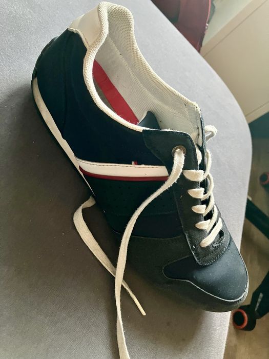 Sneakersy Lanetti 45, niskie, granatowe