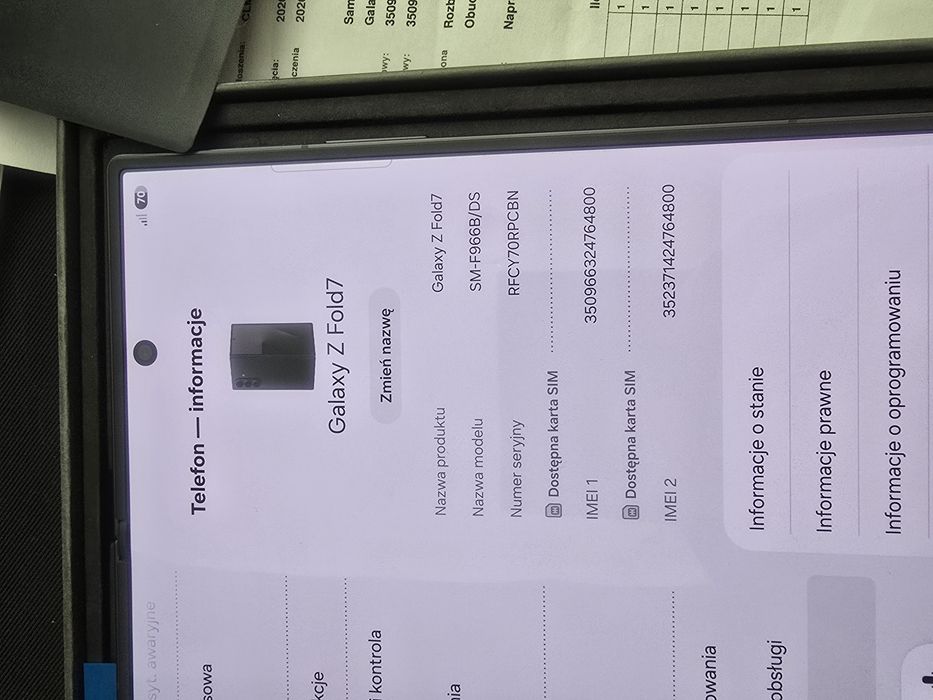 Samsung Galaxy Z Fold 7 12/256 jak nowy