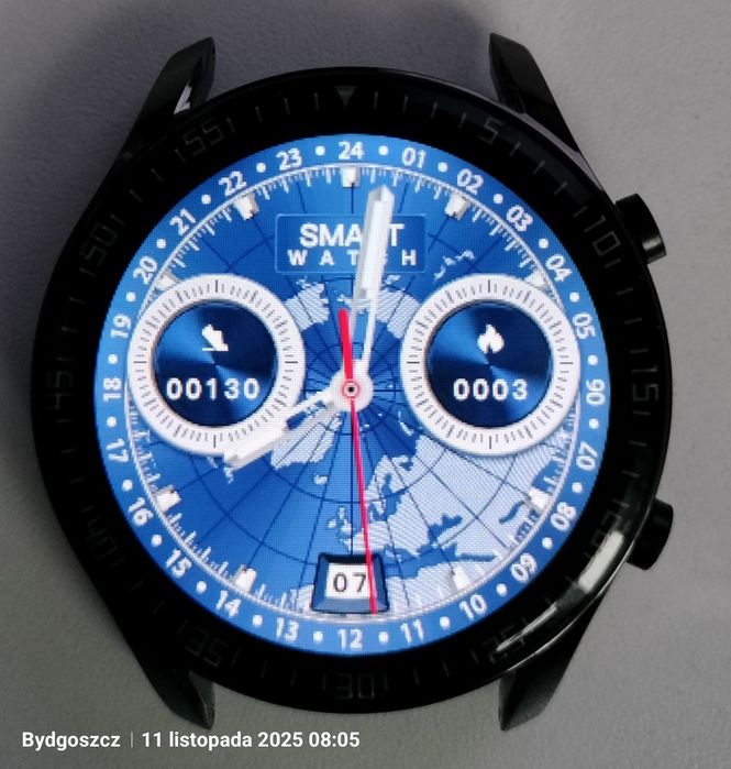 SmartWatch z bransoletą. 1,5 cala. Czarny