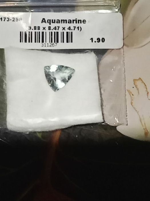 Akwamaryn  na złoty pierścionek , sygnet  - trillion - VVS ! - 1.90 ct