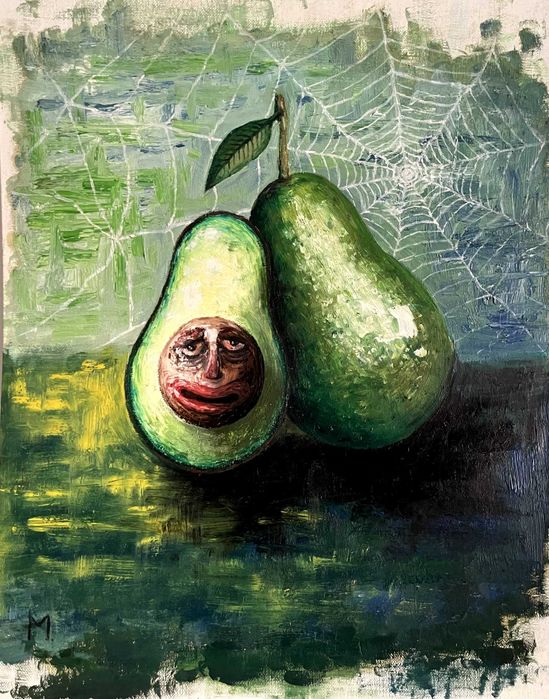 Pintura a óleo sobre tela ''O abacate''