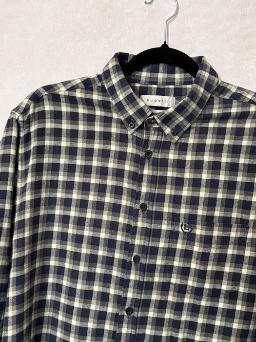 Чоловіча фланелева сорочка в клітинку Bugatti L-XL
