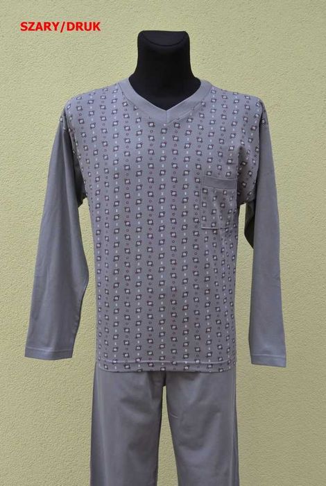 Piżama męska długi rękaw roz.182 XL