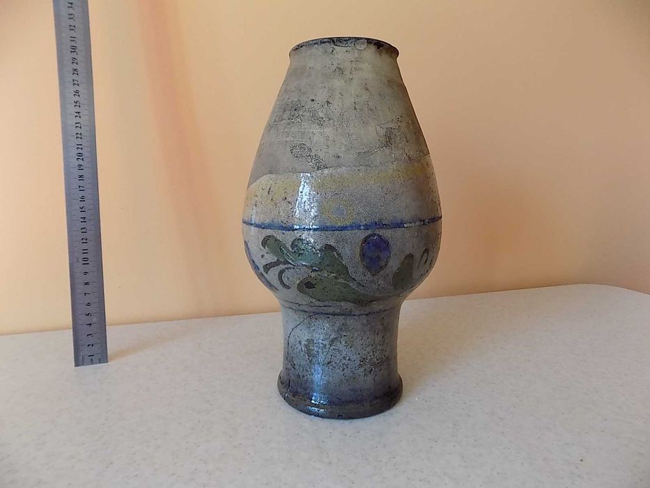 Глечик Опішня старовинний розмальований емаль