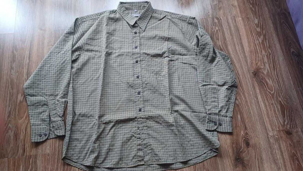 koszula oliwkowa w kratę 3XL