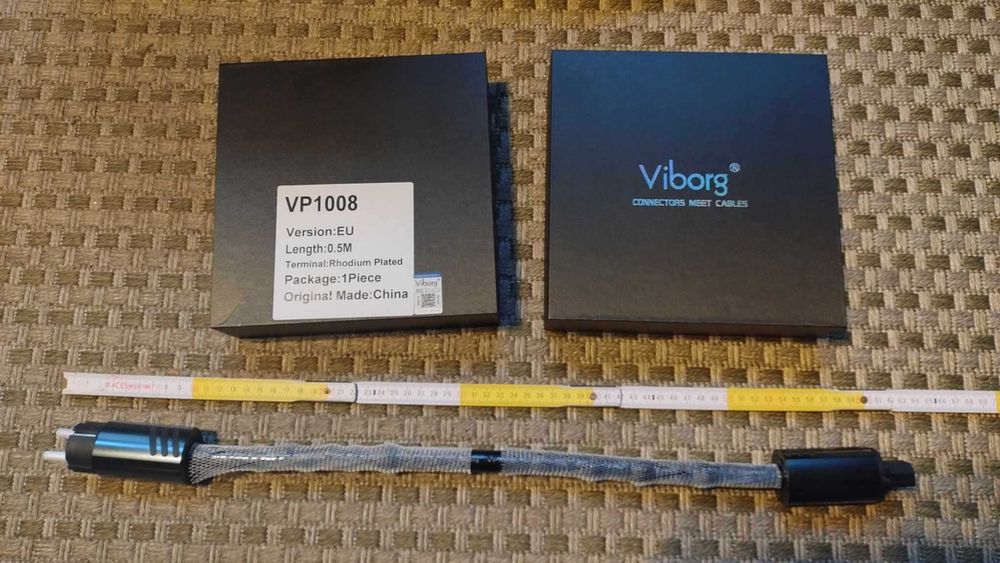 Kabel zasilający audio hi-end Viborg VP1008 0,5 m.