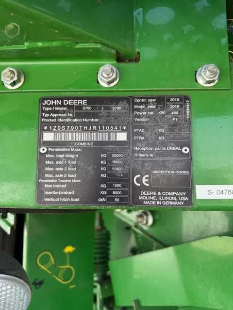 Kombajn John Deere S790 I
