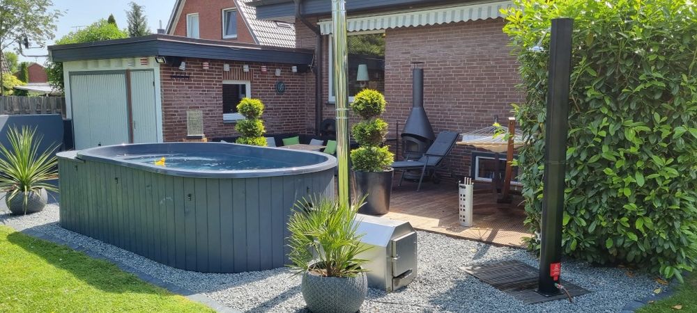 Basen poliestrowy Ogrzewany Całoroczny Hydromasaż LED Bania jacuzzi