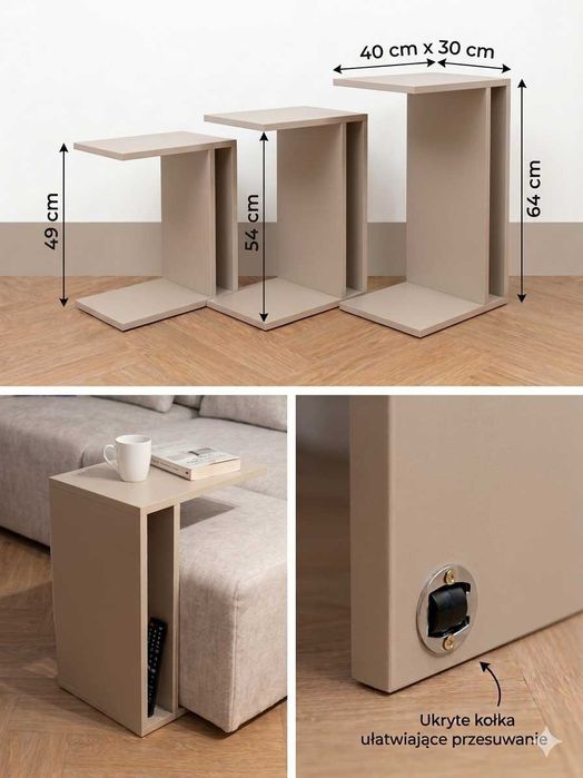 Nowoczesny Stolik Pomocniczy / Pod Laptopa