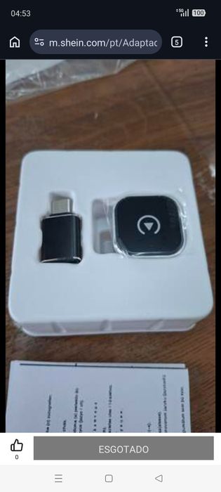 Adaptador sem fio Carplay Android e IOS