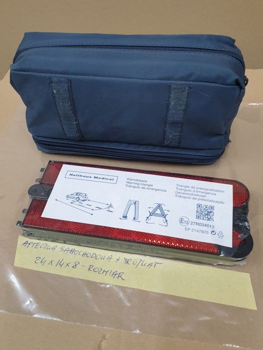 apteczka samochodowa + trójkąt