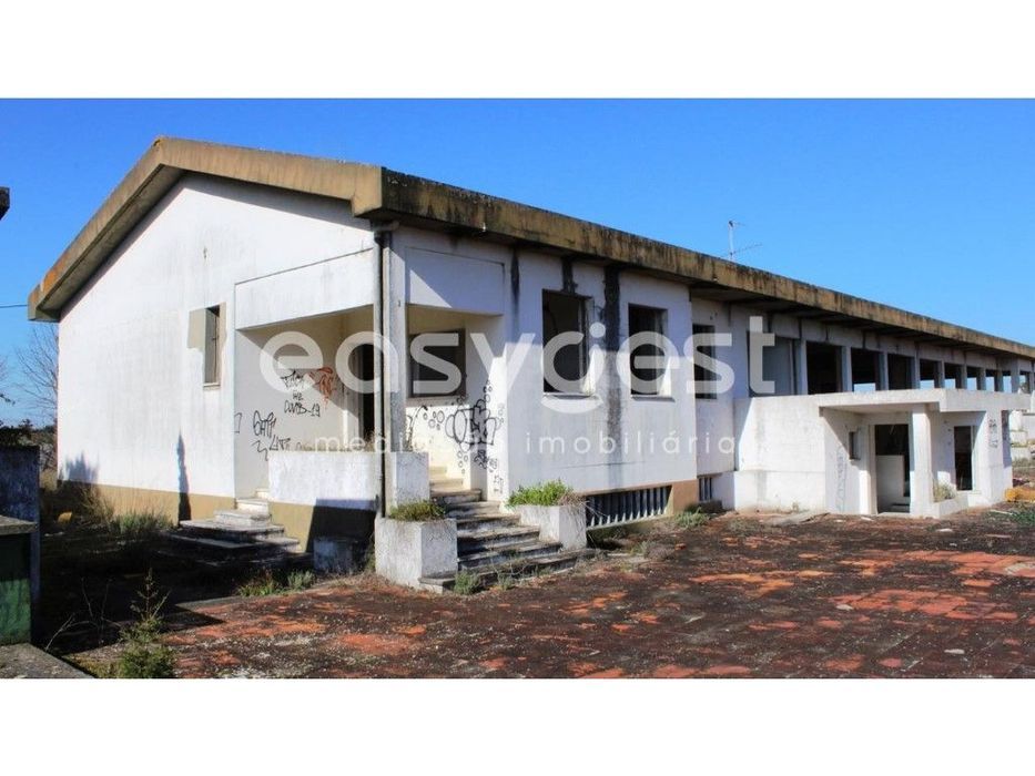 Quinta com projeto de recuperação e vista para a cidade de Abrantes
