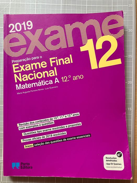 Preparação para o Exame Final Nacional de Matemática A - 12.º Ano