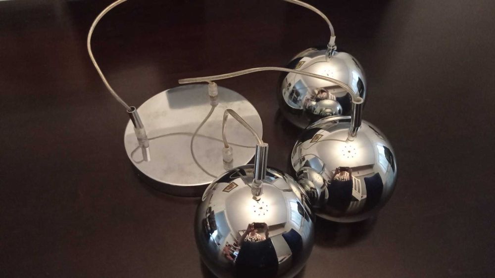 Lampa wisząca srebrne trzy kule