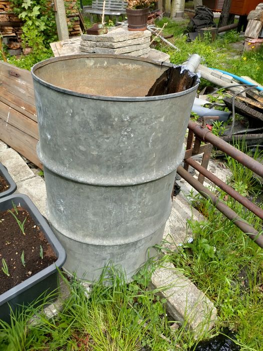 Beczka metalowa 200l + smoła