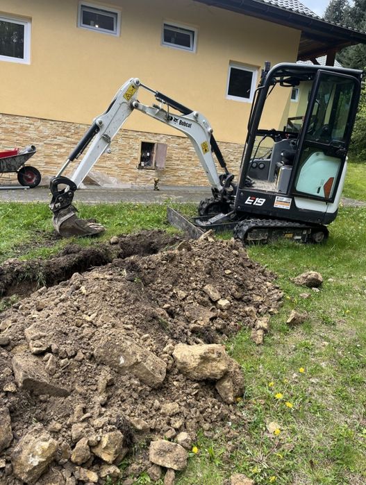 Usługi minikoparką, roboty ziemne