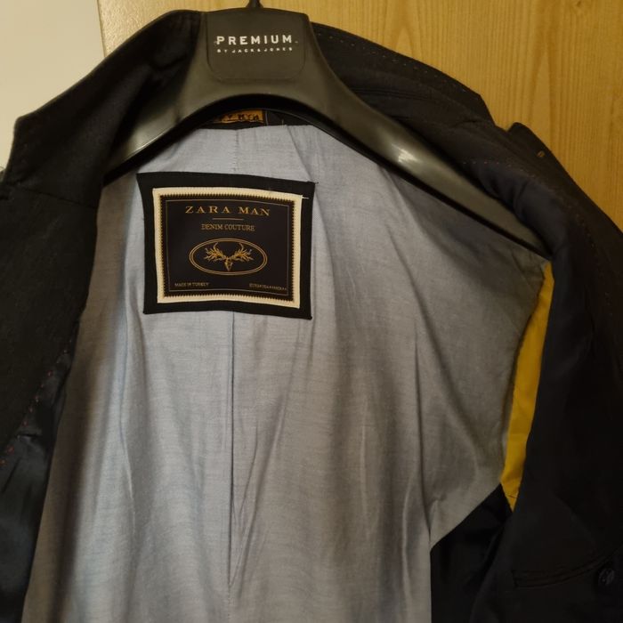 Marynarka męska Zara, grafitowa, slim fit r.54