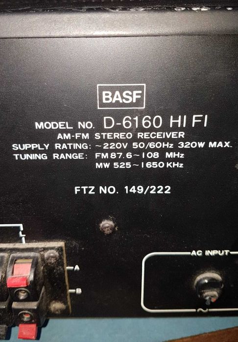 BASF D-6160; стерео ресивер HiFi