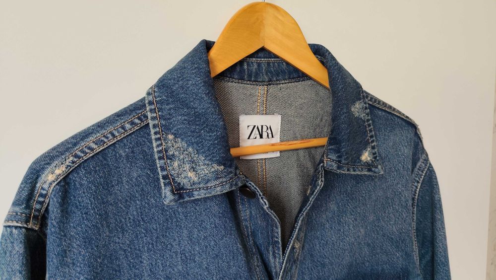 Джинсова куртка-сорочка від zara