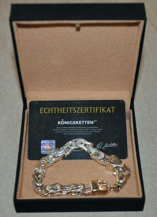 Pulseira King's Chain para homem | Prata de lei 925 Sterling Silver