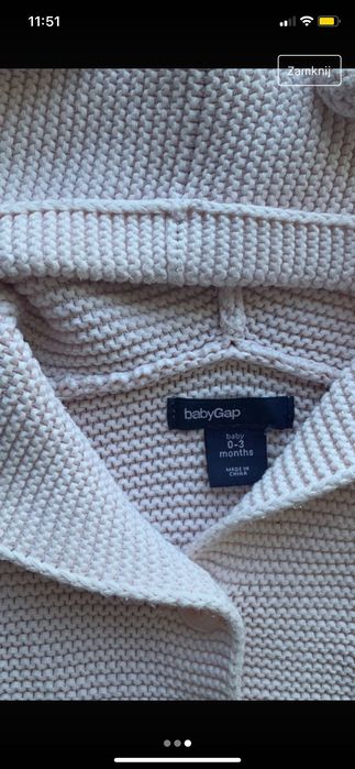 Sweterek babygap 62