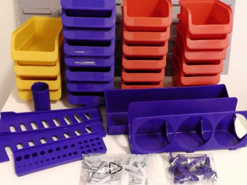 Tablica Ścianka Narzędziowa 2 częściowa + kuwety uchwyty komplet