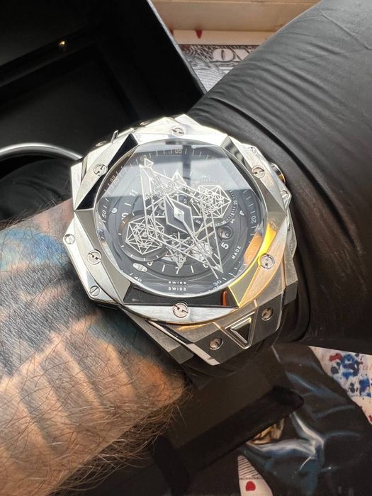 Годинник Hublot Sang Bleu II Titanium Black