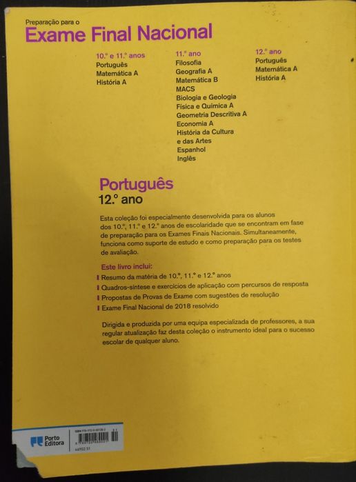 Livro Preparação exame português 12