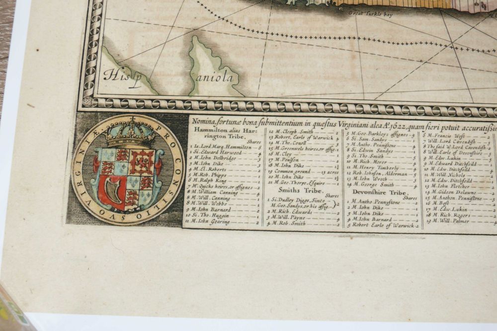 Reprodução impressa de Mapa Histórico Bermudas - Ano 1671