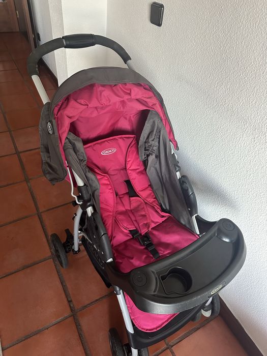 Graco travel system carrinho + ovo + isofix
