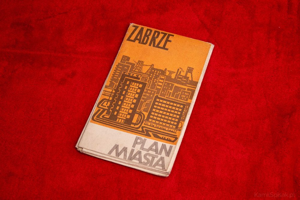 Mapa plan miasta Zabrze 1985