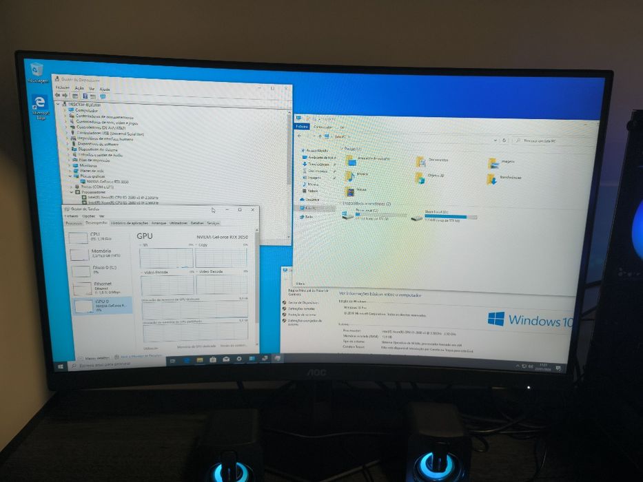 Pc Gaming 3050RTX 16 Ram + Ecrã+ Periféricos 3x  Sem Juros