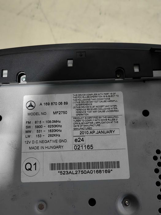 Radio Mercedes Classe A W169 e W245 Radio/CD/DVD/GPS