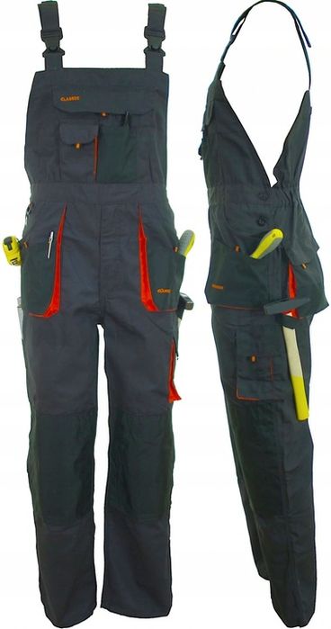 Wytrzymałe Spodnie Robocze Męskie Ogrodniczki