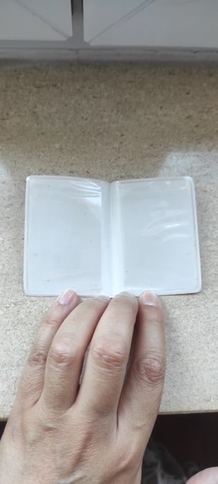 Carteira plástica para fotos antiga