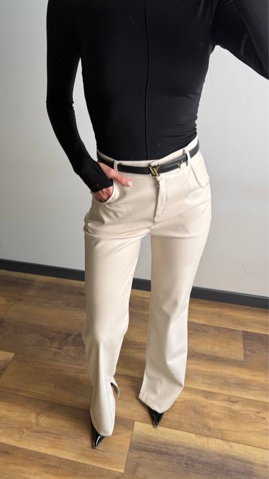 Брюки екошкіра на замші