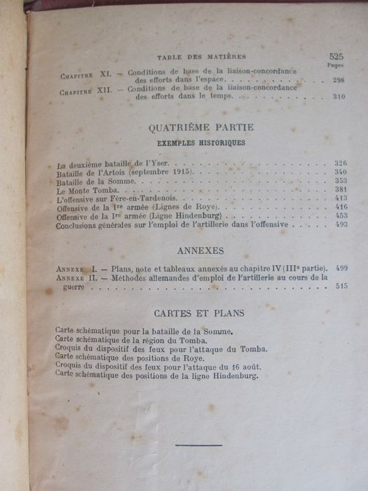 L´Artillerie dans I´Offensive do General J. Roger