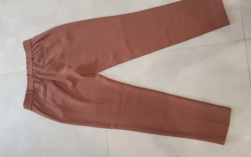 Spodnie beżowe S 36 Mango kamelowe 38 m