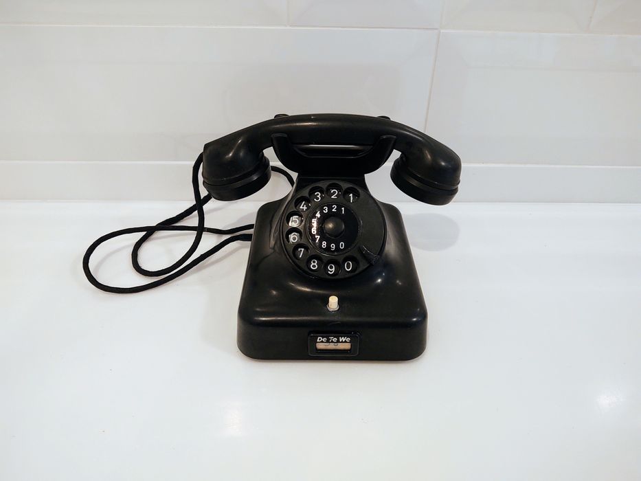 detewe r57 telefon kolekcjonerski antyk retro vintage ebonit