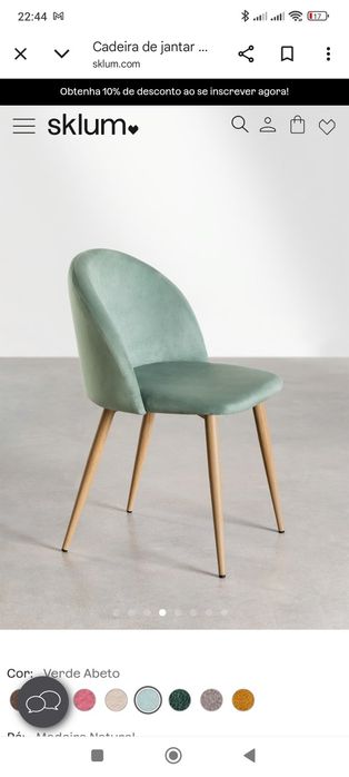 Pack 8 Cadeiras de jantar skulum