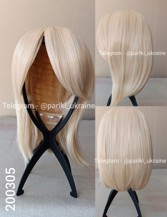 Усі по 399 грн, коротка перука, нова, каре, з чолкою, блонд, парик