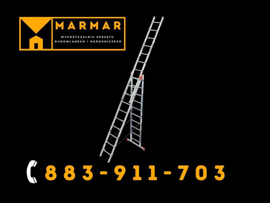 Drabina KRAUSE 3x10, max wys. 7,65m, WYNAJMĘ, WYNAJEM, WYPOŻYCZALNIA !