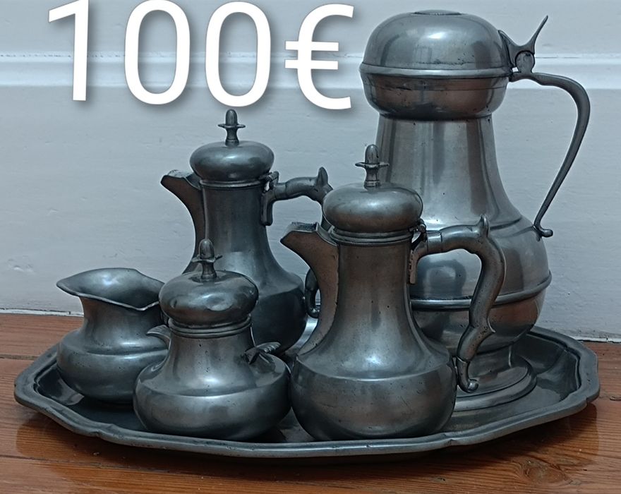 Várias peças em estanho puro (95%)