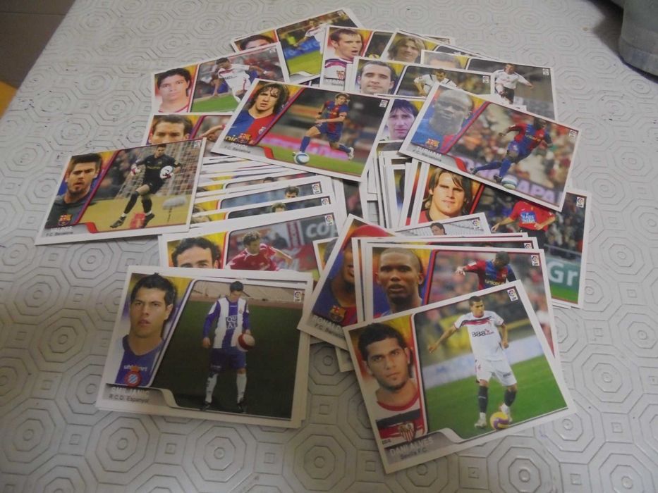Lote de 126 cartas de futebol La Liga 2007-08