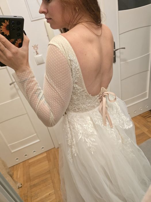 Ślubna sukienka M- L