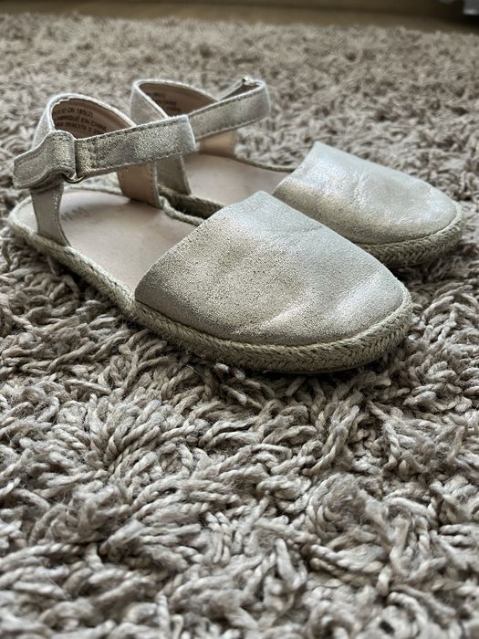 Złote espadryle sandały h&m 30