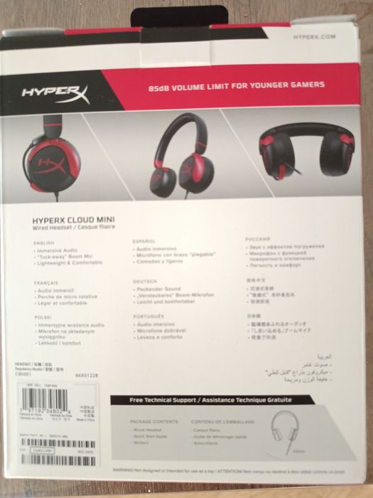 Słuchawki hyperx mini dla dziecka